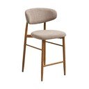 Beżowy/w naturalnym kolorze tapicerowany hoker (wysokość siedziska 65 cm) Levanto – House Nordic