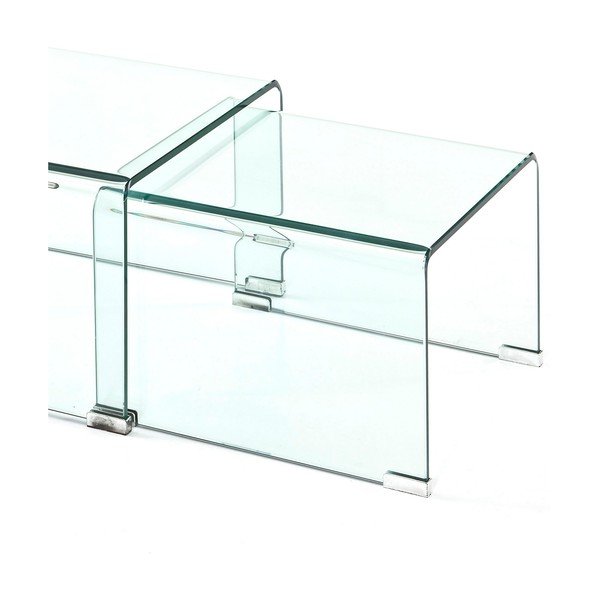 Szklane stoliki zestaw 2 szt. 44.5x49 cm Cristal – Tomasucci-image-2