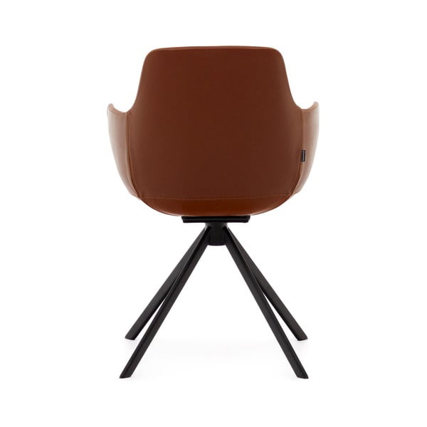 Koniakowe tapicerowane fotele jadalniane zestaw z podłokietnikami 2 szt. Tissiana – Kave Home-image-1