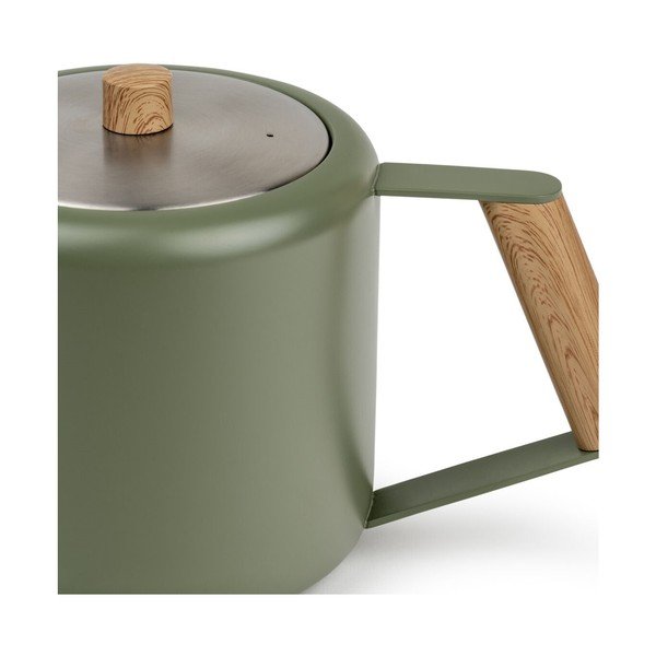 Zielony dzbanek do herbaty ze stali nierdzewnej 1,1 l Duet Boston – Bredemeijer-image-3