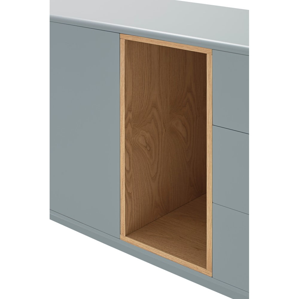 Niebieska/szara niska komoda 140x76 cm Corvo – Teulat (zdjęcie 6)