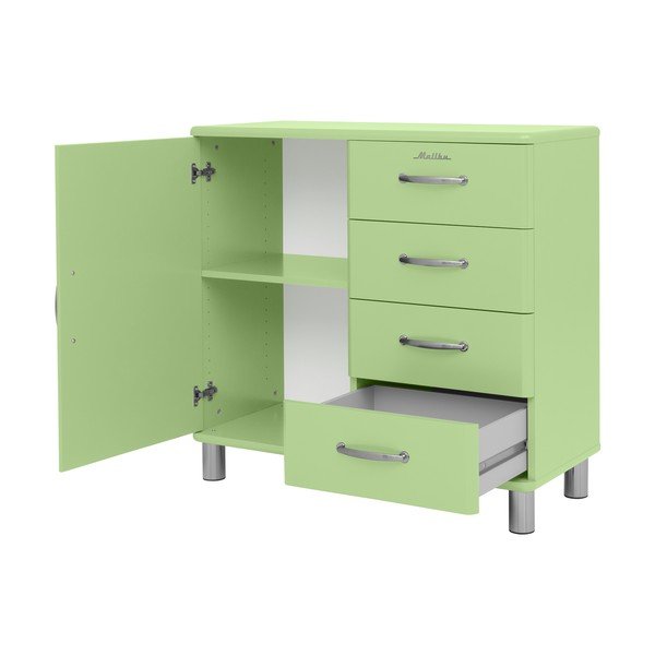 Zielona niska komoda 98x92 cm Malibu – Tenzo-image-4