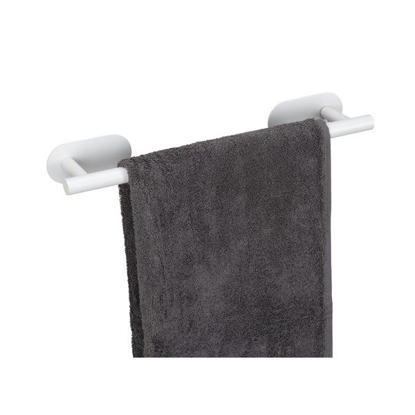 Biały samoprzylepny wieszak na ręczniki ze stali nierdzewnej Orea Uno – Wenko-image-4