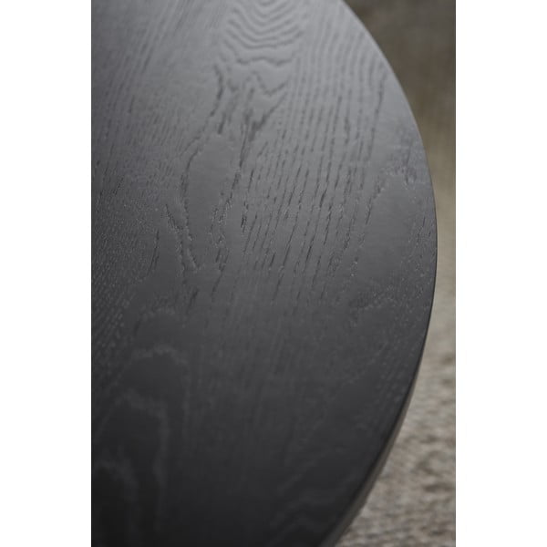 Czarny okrągły stolik w dekorze dębu ø 110 cm Boxford – Rowico-image-4