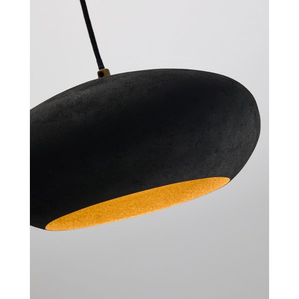 Czarna lampa wisząca z metalowym kloszem ø 30 cm Inda – Kave Home-image-3