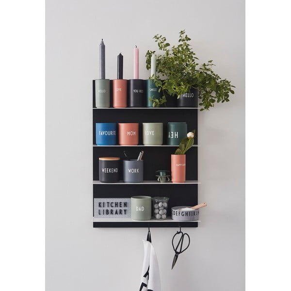 Ciemnoszary porcelanowy kubek 300 ml Work – Design Letters-image-1