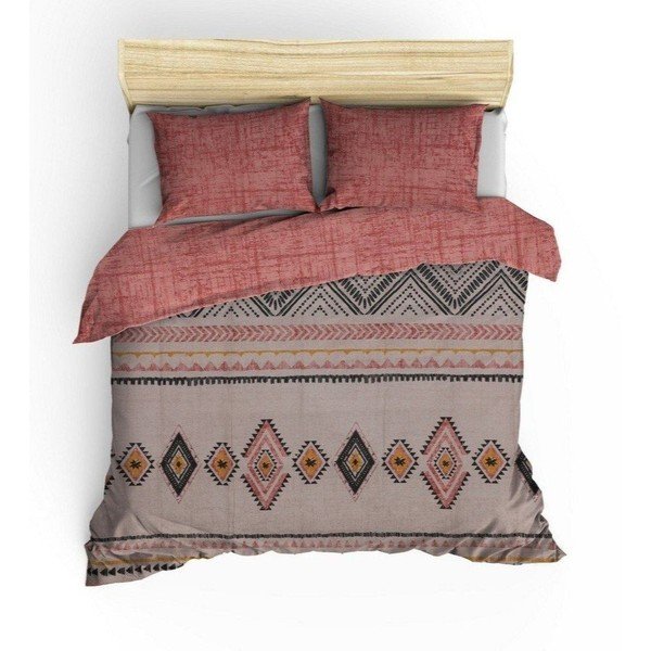 Ceglasto-brązowa pościel dwuosobowa z bawełny renforcé 240x220 cm Felix – Mijolnir-image-3