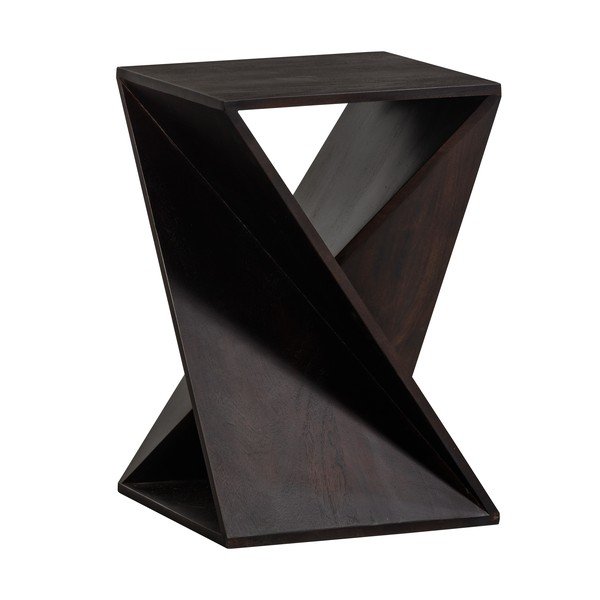 Stolik z litego drewna akacjowego 41x41 cm Ikem – WOOOD