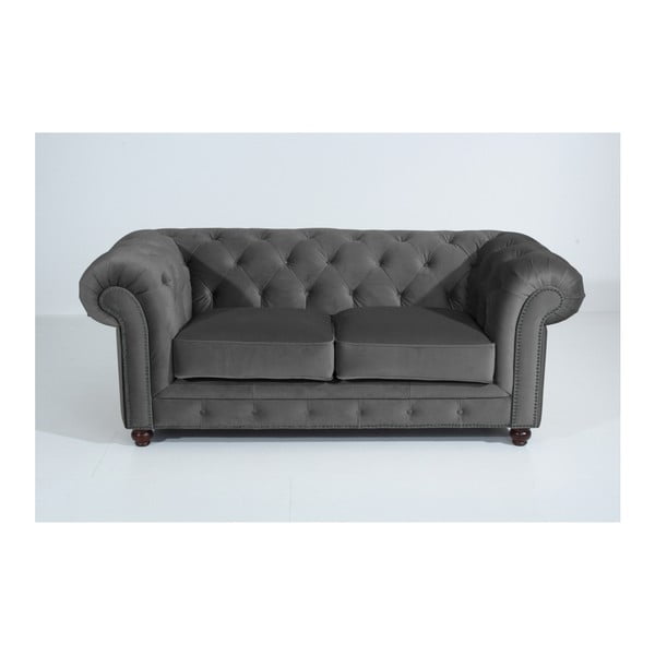 Antracytowa sofa Max Winzer Orleans Velvet, 196 cm