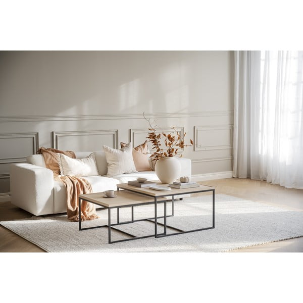 Stolik z blatem z drewna dębowego ø 70 cm Deerfield – Rowico-image-4