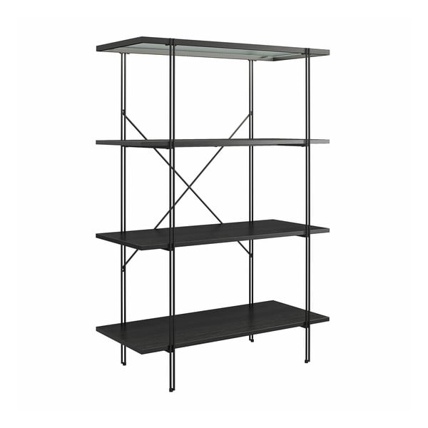 Czarny regał w dekorze dębu 79x117 cm Wainwright – Queer Eye-image-4