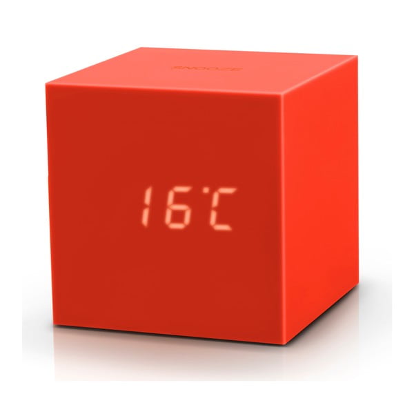 Pomarańczowy budzik LED Gingko Gravitry Cube-image-3
