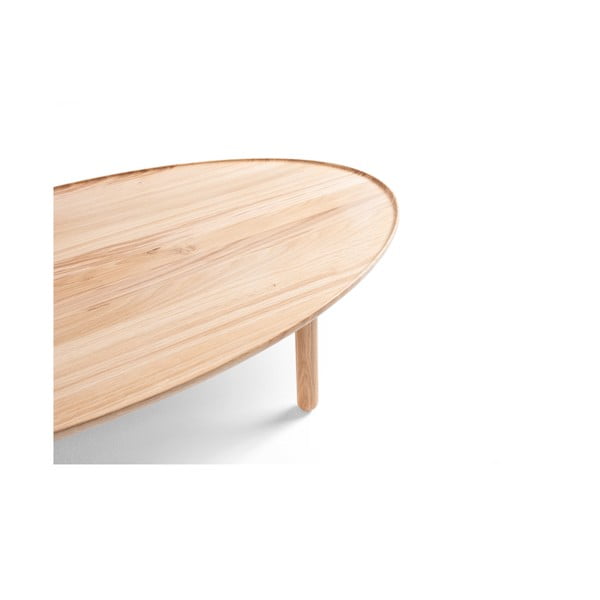 Naturalny stolik z drewna dębowego 80x150 cm Mu – Gazzda-image-3