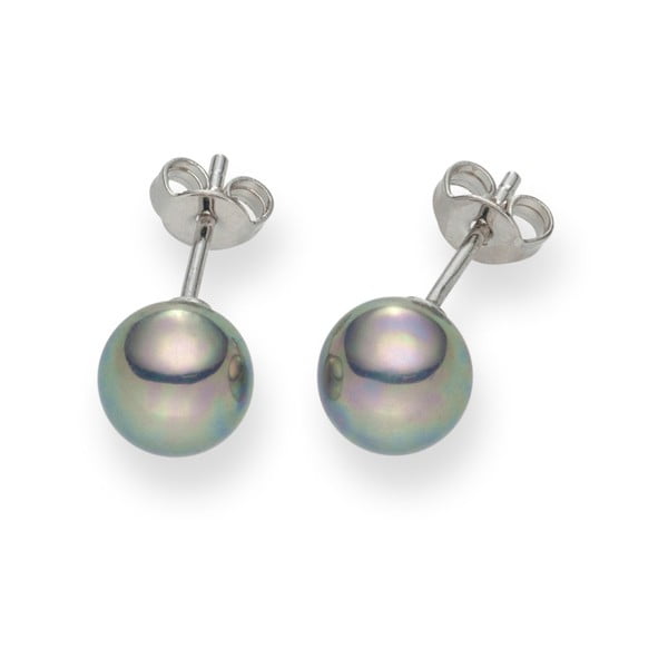 Srebrnoszare perłowe kolczyki Pearls Of London