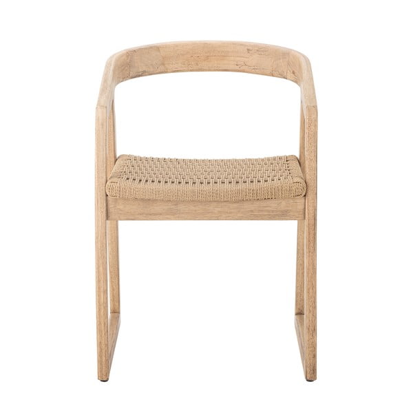 Krzesło z litego drewna kauczukowego w naturalnym kolorze Serrone – Bloomingville-image-2