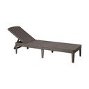 Brązowy leżak ogrodowy ze sztucznego rattanu Jaipur – Keter