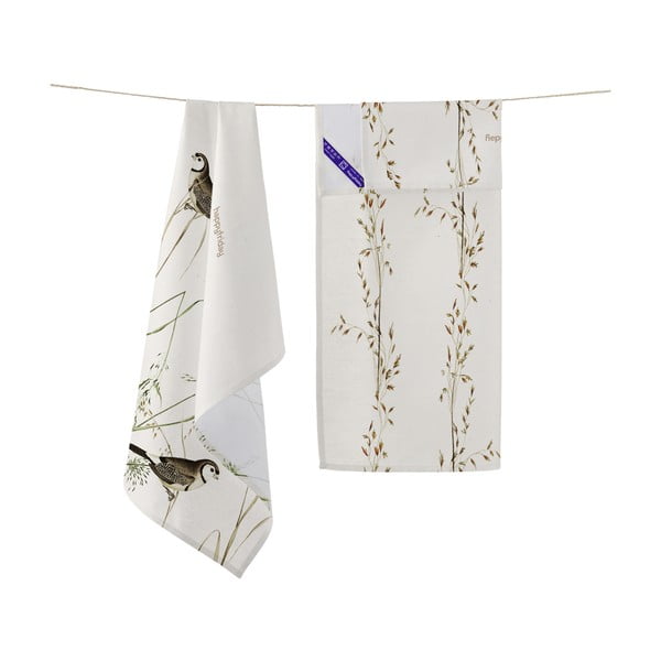 Bawełniane ścierki zestaw 2 szt. 50x70 cm Happy birds – Happy Friday-image-3