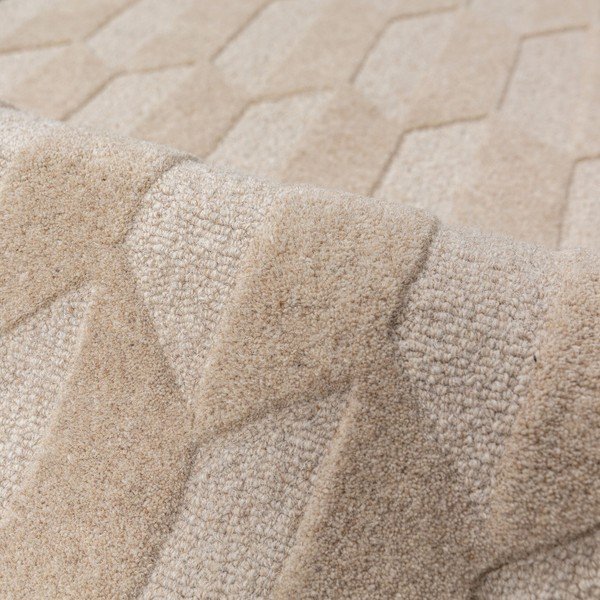 Wełniany chodnik tkany ręcznie w naturalnym kolorze/zielononiebieski 60x230 cm Apex Border Wool – Flair Rugs-image-3