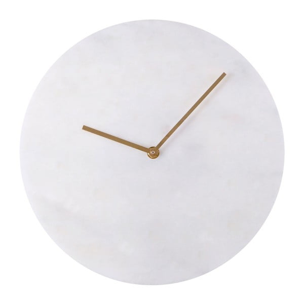Zegar ścienny z białego marmuru Premier Housewares Lamonte