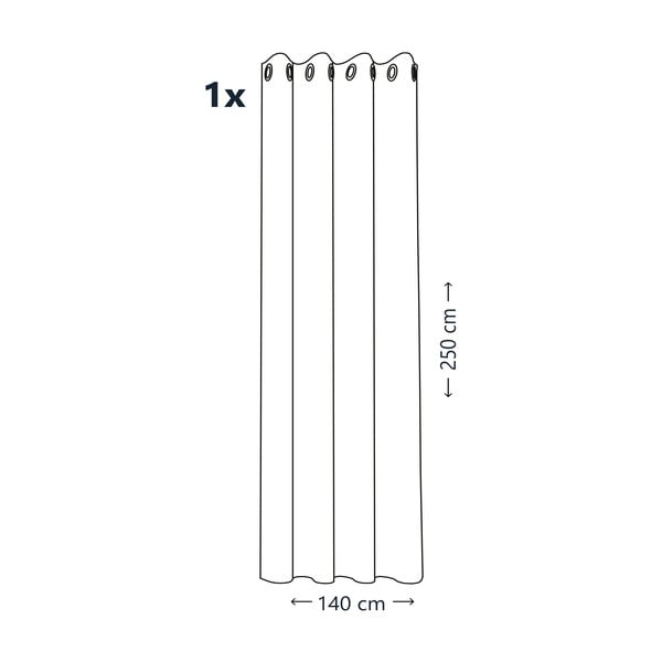 Różowa zasłona AmeliaHome Floris, 140x250 cm-image-2