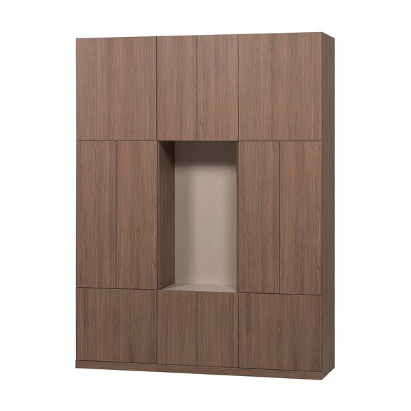 Szafka modułowa w ciemnym naturalnym kolorze 162x215 cm Build – WOOOD