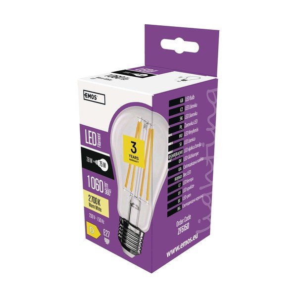 Żarówka LED z ciepłym światłem z gwintem E27, 8 W – EMOS-image-3