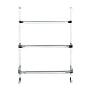 Srebrny wieszak na ręczniki Wenko Towel Holder Chrome, 21x54 cm