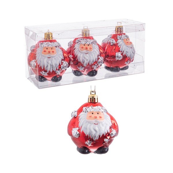 Bombki zestaw 3 szt. Santa Claus – Casa Selección
