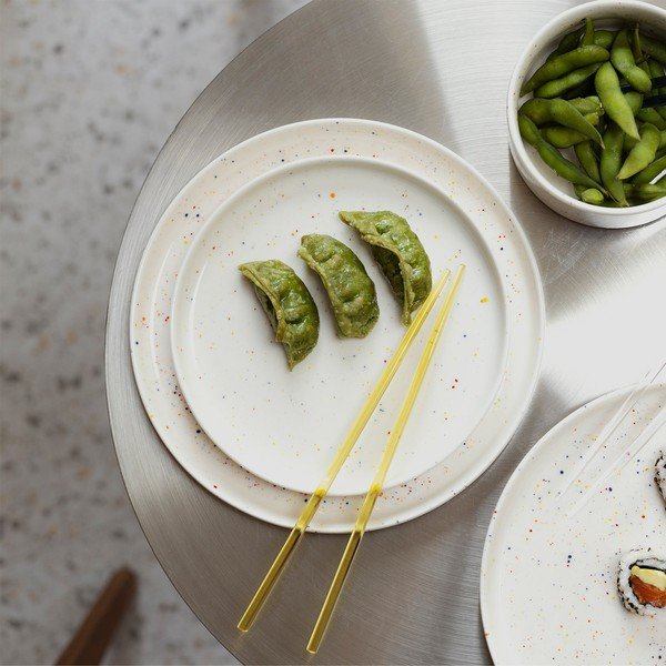Żółte szklane pałeczki 4 szt. dla 2 osób Tilly – ONA-image-1