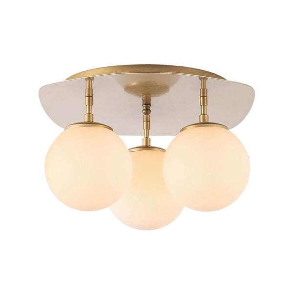 Lampa sufitowa w kolorze złota ze szklanym kloszem 37x44 cm Well – Opviq lights