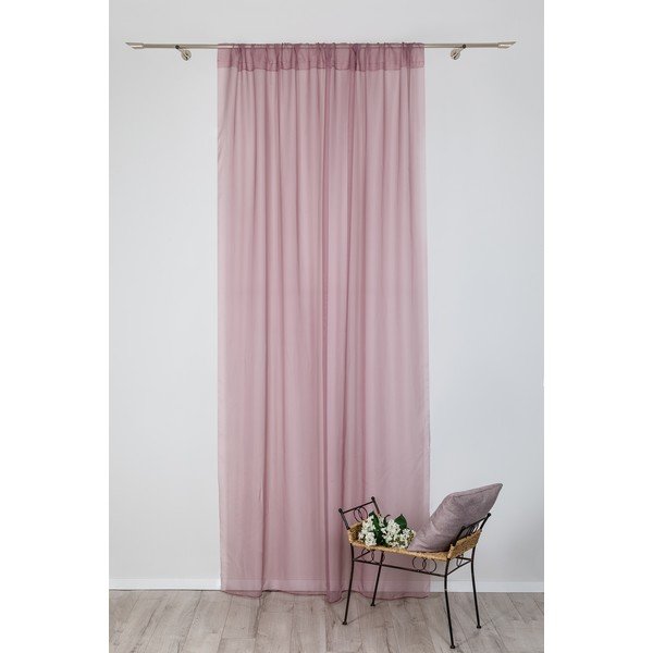 Różowa firanka 140x245 cm Voile – Mendola Fabrics