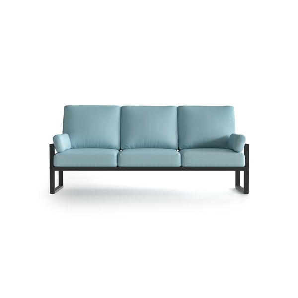 Jasnoniebieska 3-osobowa sofa ogrodowa z podłokietnikami Marie Claire Home Angie