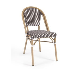 Biało-brązowe krzesło zewnętrzne Kave Home Marilyn