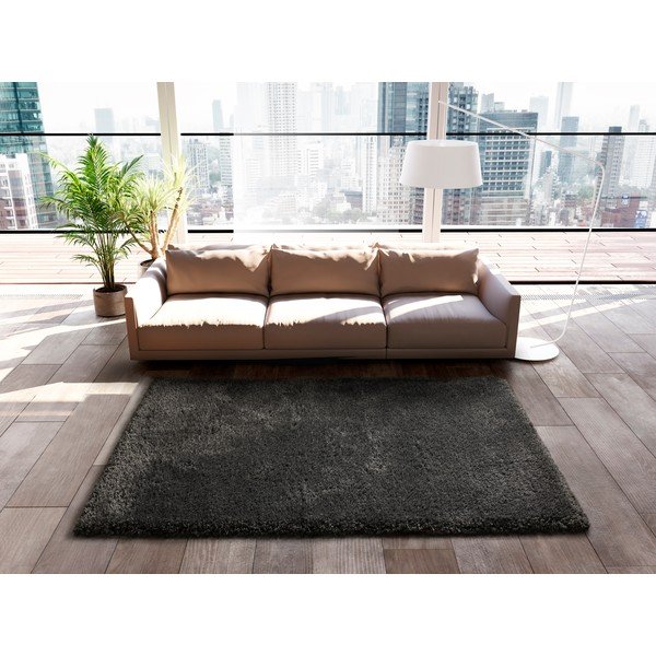 Szary dywan 110x60 cm Shaggy Reciclada – Universal-image-1