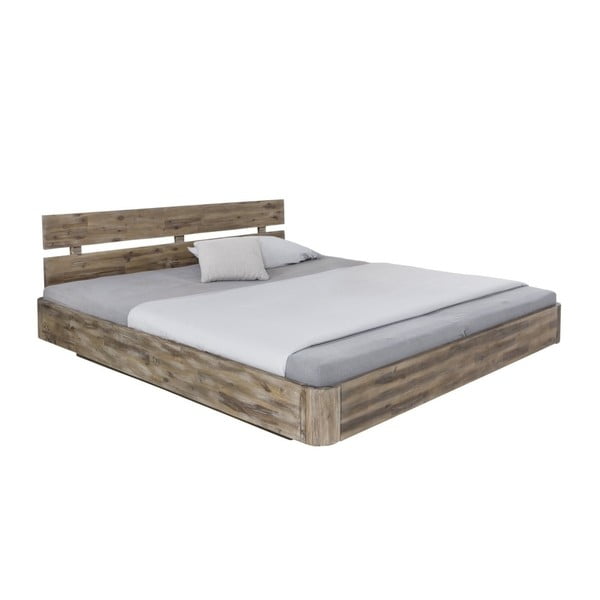 Łóżko dwuosobowe z drewna akacjowego Woodking Darryl, 180x200 cm