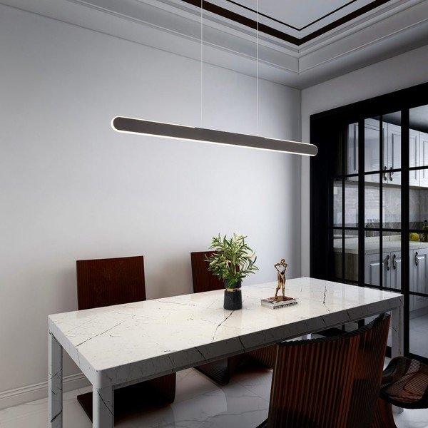 Czarna lampa wisząca LED Helios – Trio-image-1