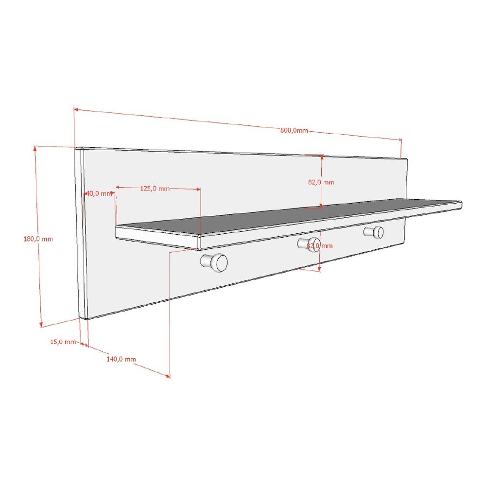 Beżowy wieszak dziecięcy ścienny 80x18 cm Sezane – Vipack (zdjęcie 3)