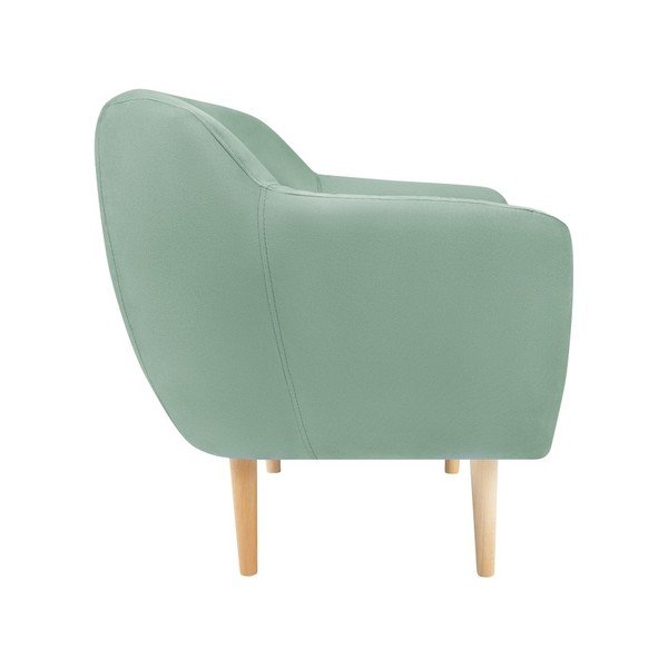 Miętowy aksamitny fotel Mazzini Sofas Sardaigne-image-3