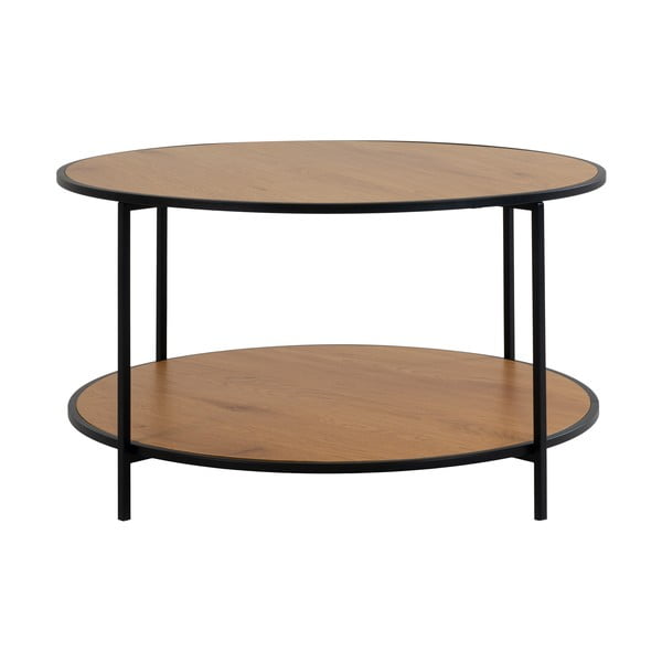 Okrągły stolik z blatem w dekorze dębu ø 80 cm Vita – House Nordic-image-2