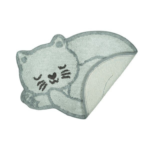 Jasnoniebieski bawełniany dywan dziecięcy 43x60 cm Sleeping Cat – Sass & Belle-image-1