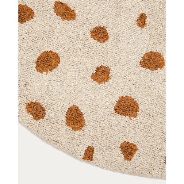 Kremowy bawełniany dywan dziecięcy odpowiedni do prania/tkany ręcznie ø100 cm Tandani – Kave Home-image-4