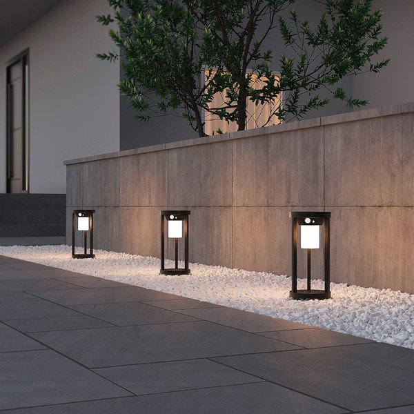 Lampa zewnętrzna LED z czujnikiem ruchu (wysokość 25 cm) Carmo – Trio-image-1