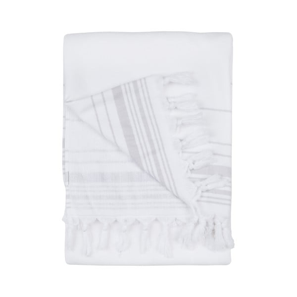 Biały ręcznik hammam Walra, 100x180 cm