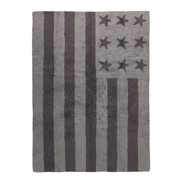 Szary dywan bawełniany wykonany ręcznie Lorena Canals USA, 120x160 cm