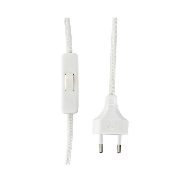Biała/w kolorze srebra z połyskiem tekstylna lampa stołowa (wysokość 38 cm) Connie – Ellos Home-image-4