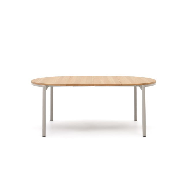 Okrągły rozkładany stół w dekorze dębu ø 120 cm Montuiri – Kave Home-image-2