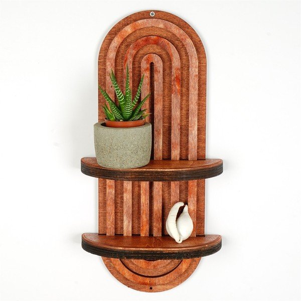 Jasnoczerwona wielopoziomowa półka 20 cm Raf – Kalune Design-image-1