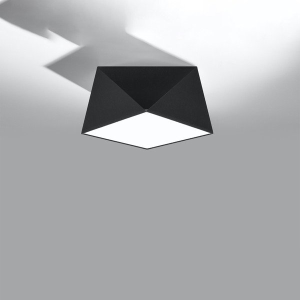 Czarna lampa sufitowa 25x25 cm Koma – Sollux-image-2
