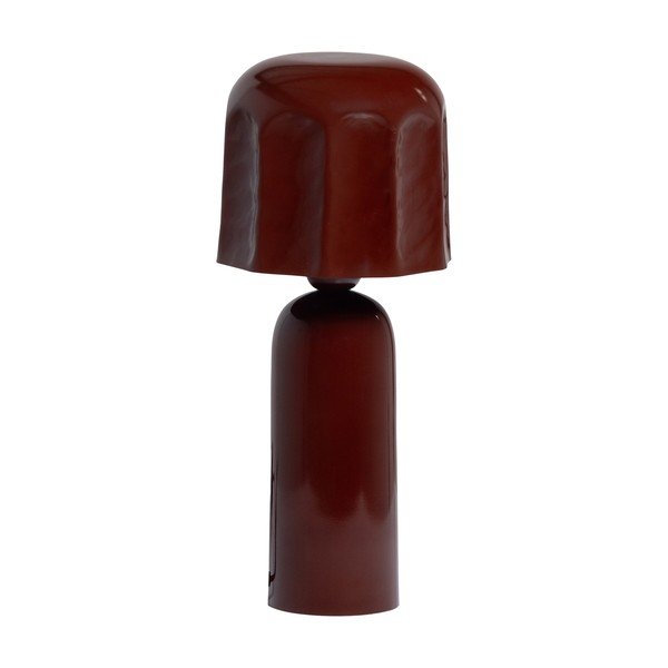 Brązowa metalowa lampa stołowa (wysokość 39 cm) Lumira – WOOOD