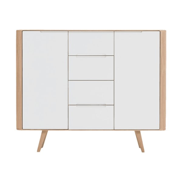 Komoda z drewna dębowego Gazzda Ena Two, 135x42x110 cm